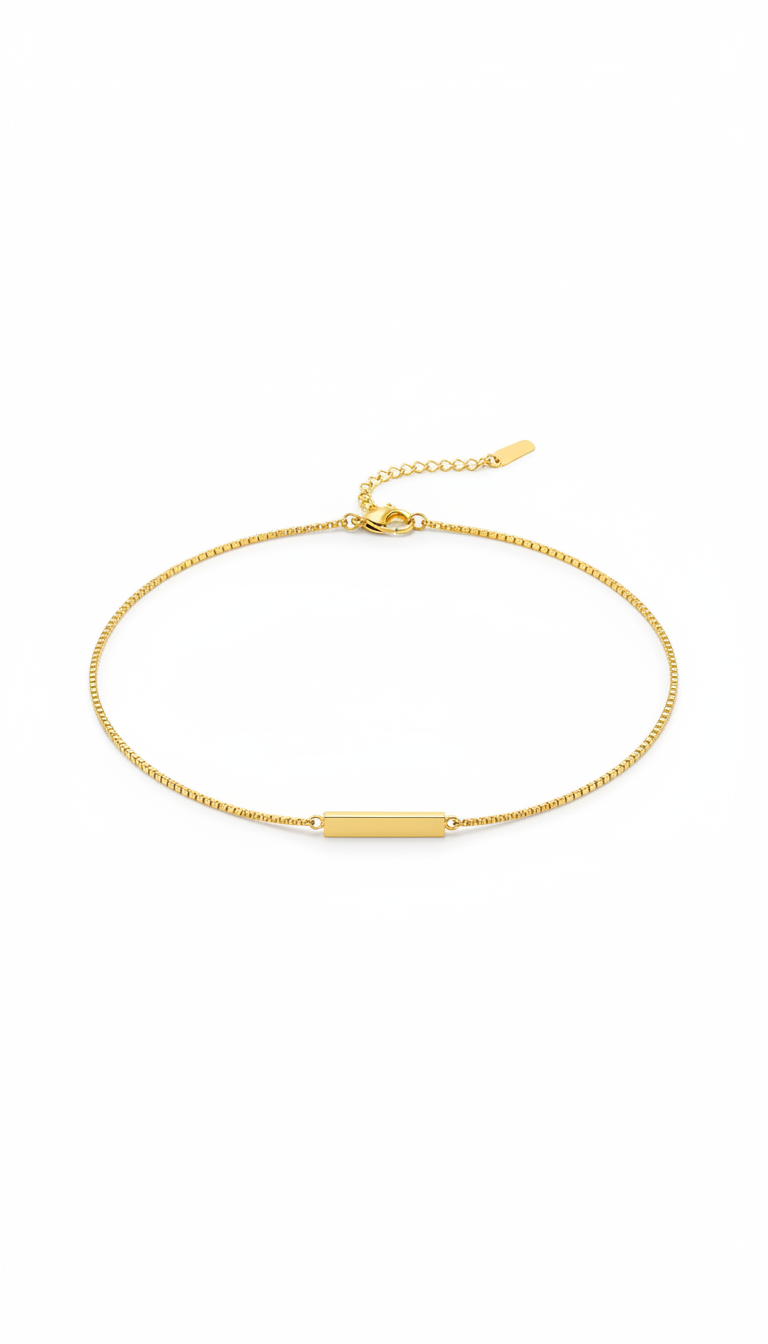 18k gold-plated minimalist choker necklace