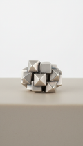 Sterling silver oversized geometric ring