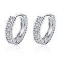 Moissanite stud earrings in 925 sterling silver – close-up of stone